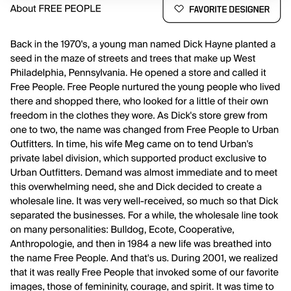 FRee PeoPLe About Designer - Picture 2 of 3